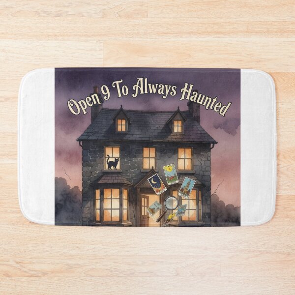 Item preview,  Open 9 To Always Haunted — Cozy Witchy Bookshop Cat Tee designed and sold by kosimazaki.