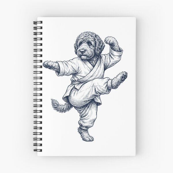 Item preview, Vintage Portuguese Water Dog Doing Kung Fu Martial Art Dog Lover designed and sold by TerryConnells.