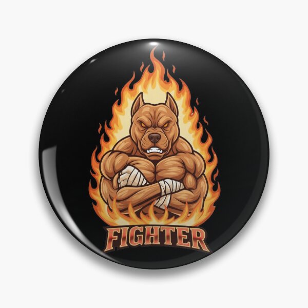Item preview, Fiery Pitbull Fighter Mascot Gaming Design designed and sold by Omar-2D.