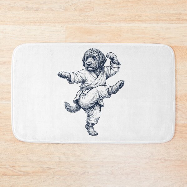 Item preview, Vintage Portuguese Water Dog Doing Kung Fu Martial Art Dog Lover designed and sold by TerryConnells.