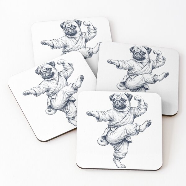 Item preview, Vintage Pug Doing Kung Fu Martial Art Dog Lover designed and sold by TerryConnells.