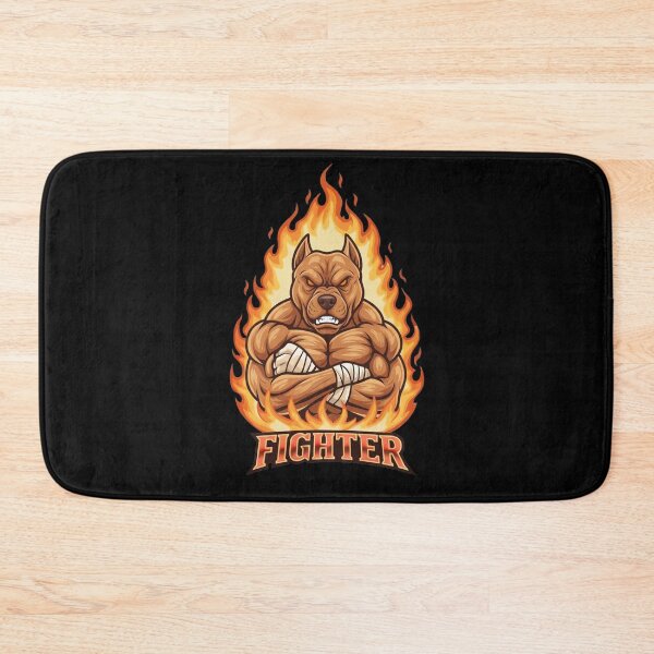 Item preview, Fiery Pitbull Fighter Mascot Gaming Design designed and sold by Omar-2D.