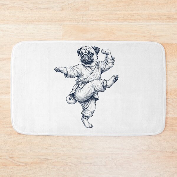 Item preview, Vintage Pug Doing Kung Fu Martial Art Dog Lover designed and sold by TerryConnells.