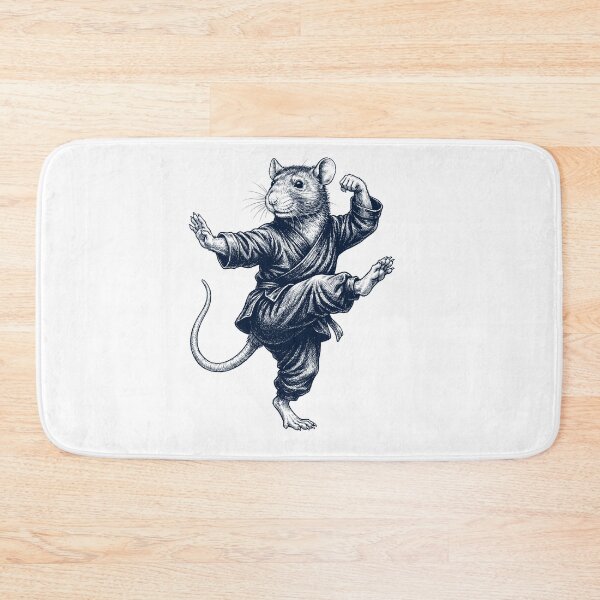 Item preview, Vintage Rat Doing Kung Fu Martial Art Animal Lover designed and sold by TerryConnells.