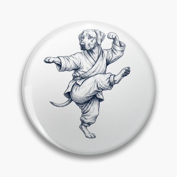 Item preview, Vintage Rhodesian Ridgeback Doing Kung Fu Martial Art Dog Lover designed and sold by TerryConnells.