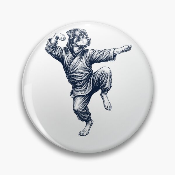 Item preview, Vintage Rottweiler Doing Kung Fu Martial Art Dog Lover designed and sold by TerryConnells.