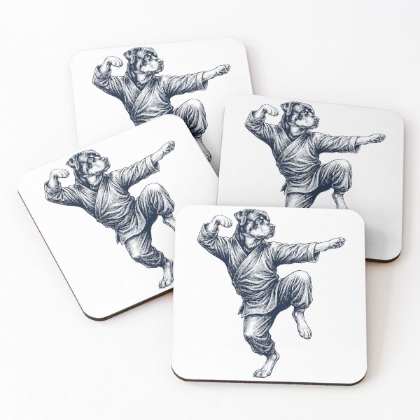 Item preview, Vintage Rottweiler Doing Kung Fu Martial Art Dog Lover designed and sold by TerryConnells.