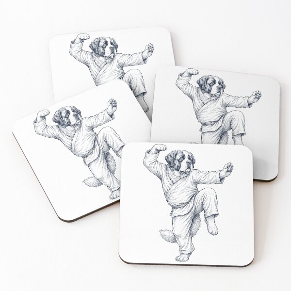 Item preview, Vintage Saint Bernard Doing Kung Fu Martial Art Dog Lover designed and sold by TerryConnells.