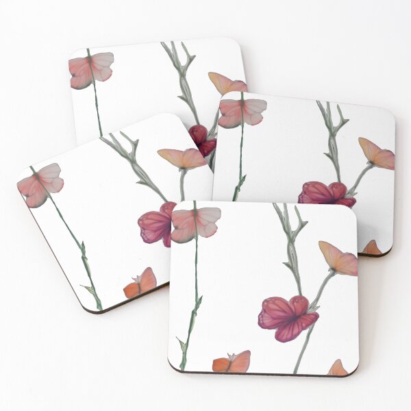 Item preview, Butterfly flowers watercolor designed and sold by Mia's Menagerie.