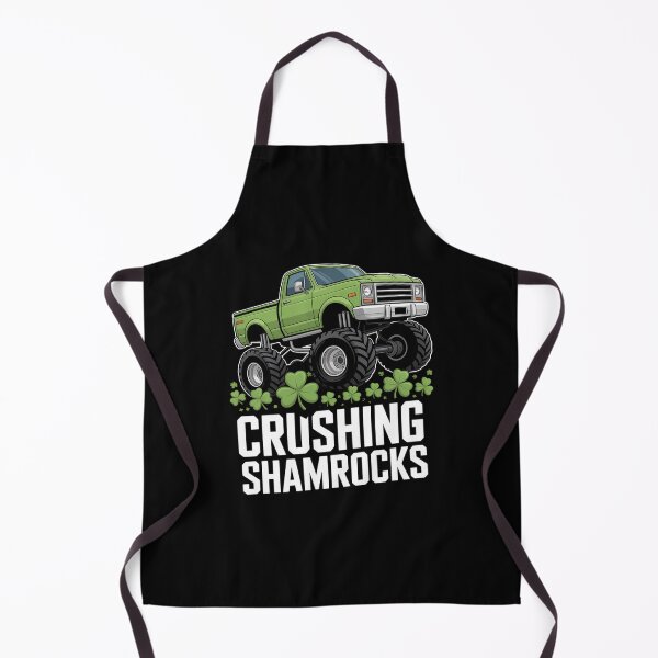 Item preview, St Patrick's Day Monster Truck crushing Shamrocks designed and sold by TyraYoung.