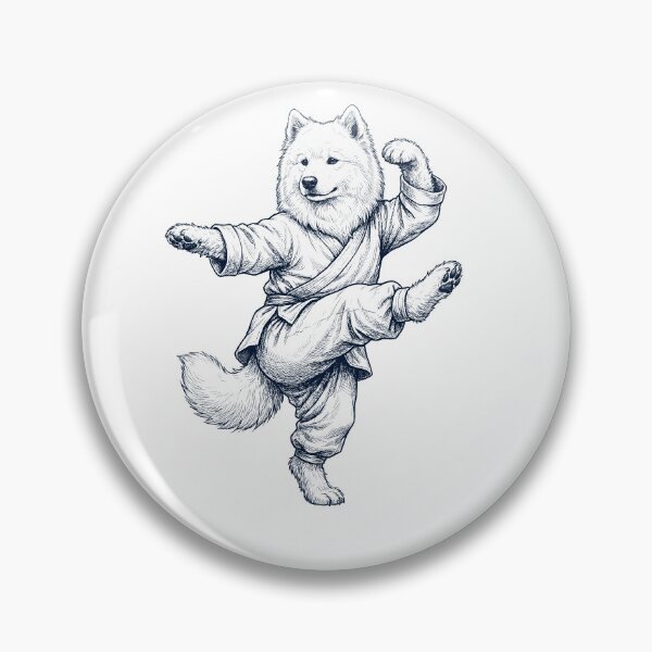 Item preview, Vintage Samoyed Doing Kung Fu Martial Art Dog Lover designed and sold by TerryConnells.