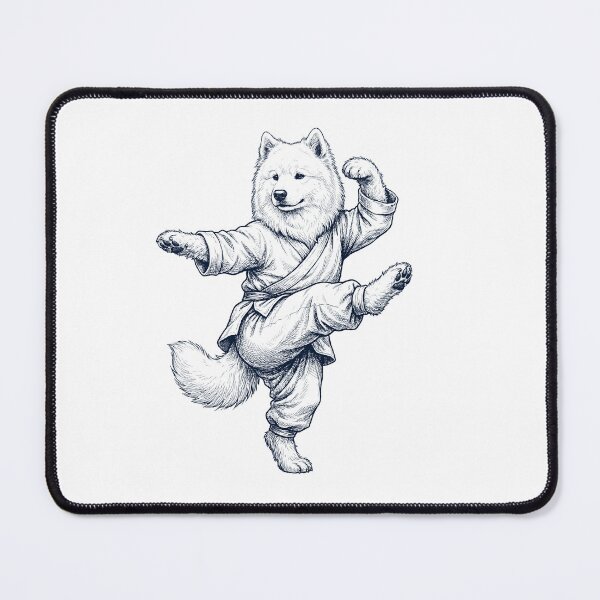 Item preview, Vintage Samoyed Doing Kung Fu Martial Art Dog Lover designed and sold by TerryConnells.