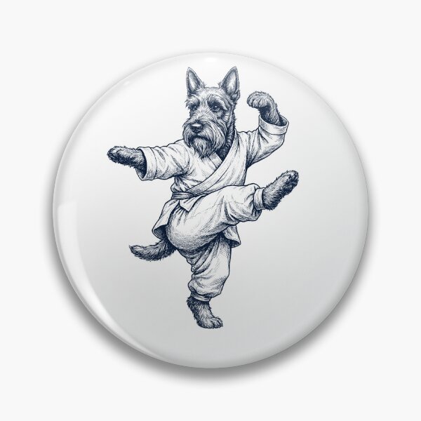 Item preview, Vintage Scottish Terrier Doing Kung Fu Martial Art Dog Lover designed and sold by TerryConnells.