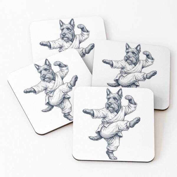 Item preview, Vintage Scottish Terrier Doing Kung Fu Martial Art Dog Lover designed and sold by TerryConnells.