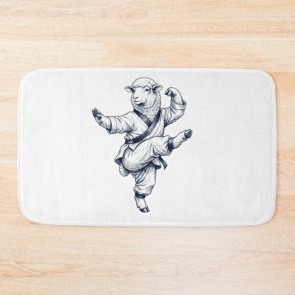 Item preview, Vintage Sheep Doing Kung Fu Martial Art Animal Lover designed and sold by TerryConnells.