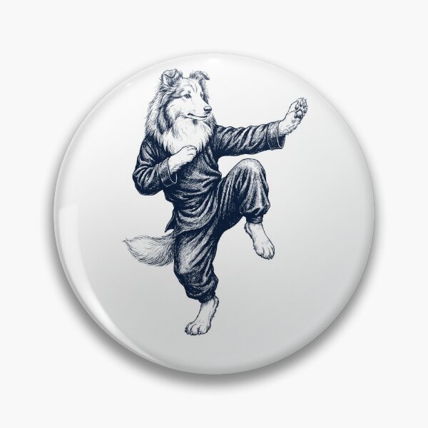Item preview, Vintage Shetland Sheepdog Doing Kung Fu Martial Art Dog Lover designed and sold by TerryConnells.