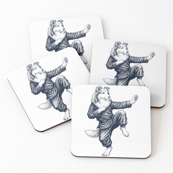 Item preview, Vintage Shetland Sheepdog Doing Kung Fu Martial Art Dog Lover designed and sold by TerryConnells.