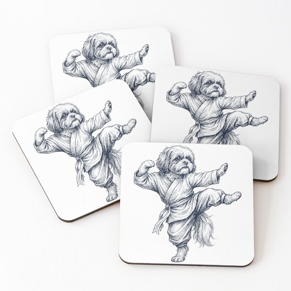 Item preview, Vintage Shih Tzu Doing Kung Fu Martial Art Dog Lover designed and sold by TerryConnells.