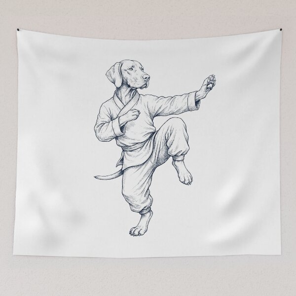 Item preview, Vintage Vizsla Doing Kung Fu Martial Art Dog Lover designed and sold by TerryConnells.