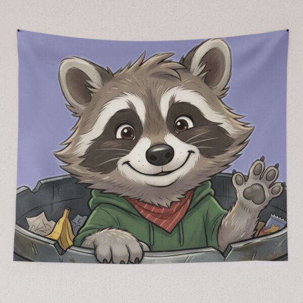 Item preview, Trashcan Raccoon designed and sold by The King's general goods.