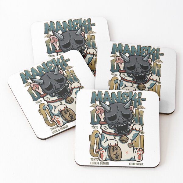 Item preview, Maneki Oni Japanese Lucky Cat Streetwear Art designed and sold by Sanctum Cosmos.