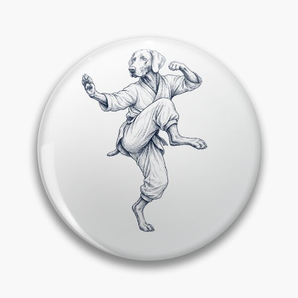 Item preview, Vintage Weimaraner Doing Kung Fu Martial Art Dog Lover designed and sold by TerryConnells.