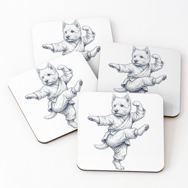 Item preview, Vintage West Highland White Terrier Doing Kung Fu Martial Art Dog Lover designed and sold by TerryConnells.