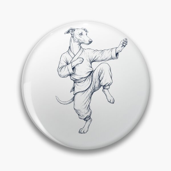 Item preview, Vintage Whippet Doing Kung Fu Martial Art Dog Lover designed and sold by TerryConnells.