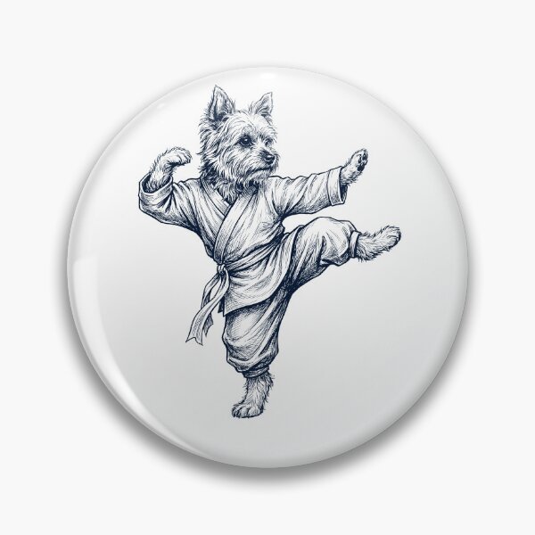 Item preview, Vintage Yorkshire Terrier Doing Kung Fu Martial Art Dog Lover designed and sold by TerryConnells.