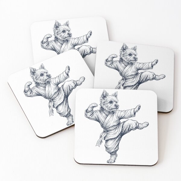 Item preview, Vintage Yorkshire Terrier Doing Kung Fu Martial Art Dog Lover designed and sold by TerryConnells.
