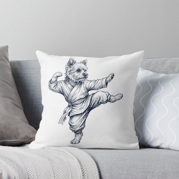 Item preview, Vintage Yorkshire Terrier Doing Kung Fu Martial Art Dog Lover designed and sold by TerryConnells.