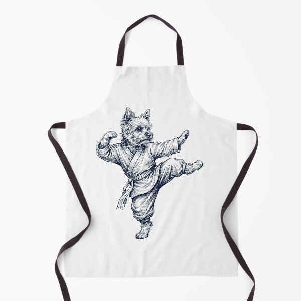Item preview, Vintage Yorkshire Terrier Doing Kung Fu Martial Art Dog Lover designed and sold by TerryConnells.