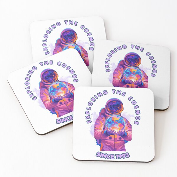 Item preview, Exploring the Cosmos Since 1993 – Colorful Astronaut Art designed and sold by MedCanvas.