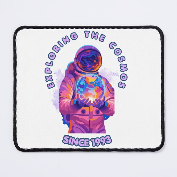 Item preview, Exploring the Cosmos Since 1993 – Colorful Astronaut Art designed and sold by MedCanvas.