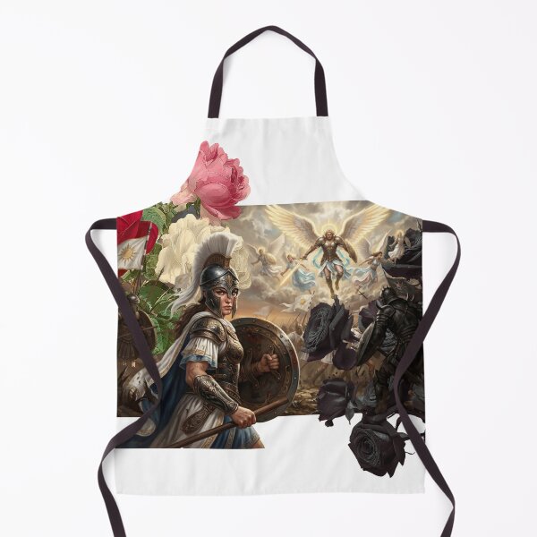Item preview, She is Kind to Her Shadows — Dark Warrior Woman Collage Art Print designed and sold by Nyxniverse.
