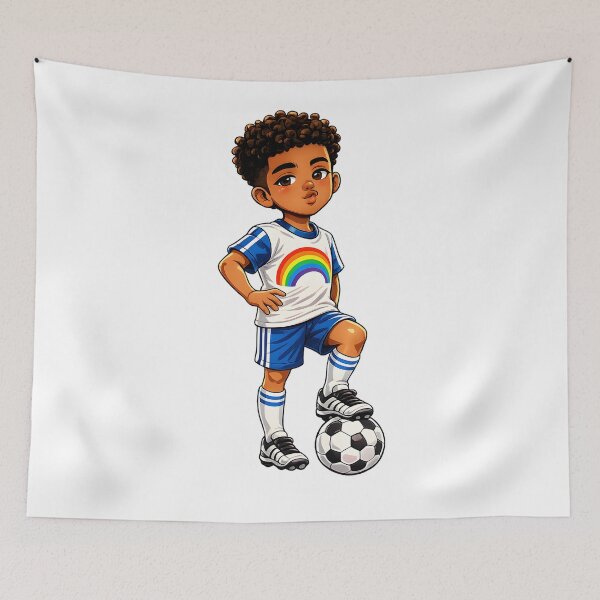 Item preview, Gay Football Pride Shirt – Rainbow Soccer Cartoon, kawaii Anime Graphic Tee designed and sold by allidoissh!ne.