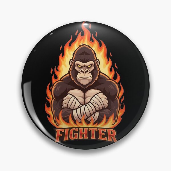 Item preview, Fiery Gorilla Fighter Mascot Gaming Design designed and sold by Omar-2D.