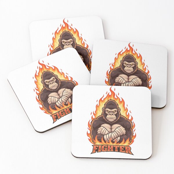 Item preview, Fiery Gorilla Fighter Mascot Gaming Design designed and sold by Omar-2D.