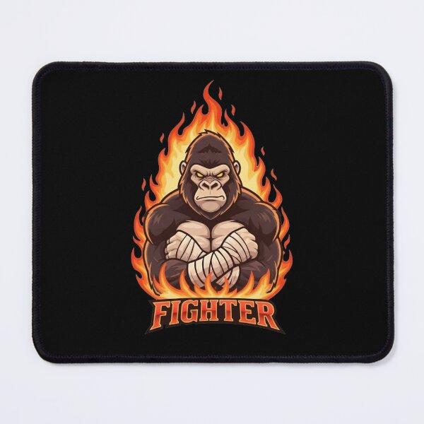 Item preview, Fiery Gorilla Fighter Mascot Gaming Design designed and sold by Omar-2D.