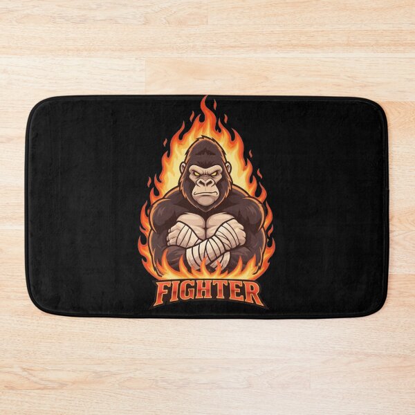 Item preview, Fiery Gorilla Fighter Mascot Gaming Design designed and sold by Omar-2D.
