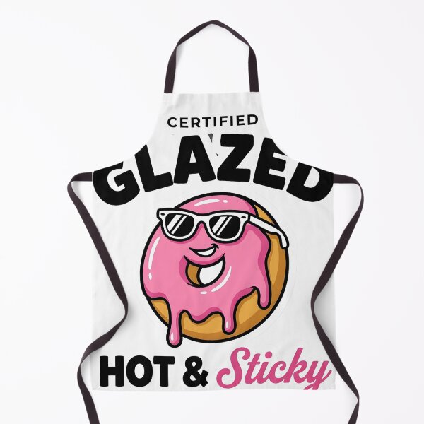 Item preview, Certified Glazed Hot & Sticky - Funny Pink Donut Mascot Pun designed and sold by P2P-paotopao.