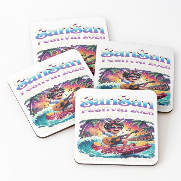 Item preview, SanSan Festival 2026 Officially Survived T-Shirt | Funny Indie Music Festival Tee | Sangria Tsunami Party Shirt designed and sold by Sushikidsntod.