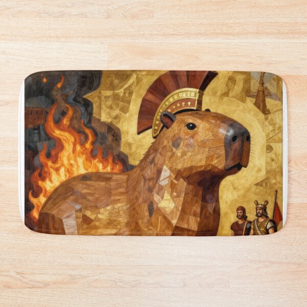 Item preview, The Trojan Capybara - Deception in Flames designed and sold by FatalMiaoooo.