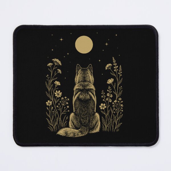 Item preview, Alaskan Malamute Moon Night Flower Minimalist Boho Dog Lover designed and sold by DoodleTortle.