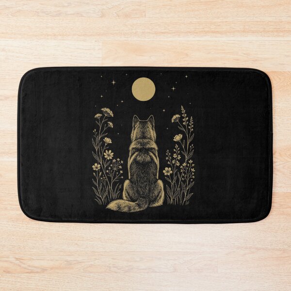 Item preview, Alaskan Malamute Moon Night Flower Minimalist Boho Dog Lover designed and sold by DoodleTortle.