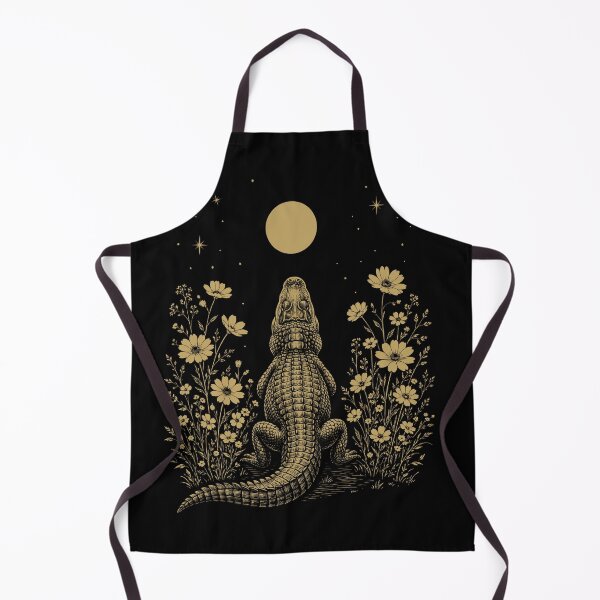 Item preview, Alligator Moon Night Flower Minimalist Boho Lover designed and sold by DoodleTortle.