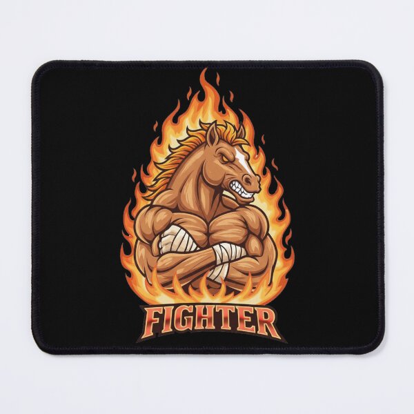 Item preview, Fiery Horse Fighter Mascot Gaming Design designed and sold by Omar-2D.