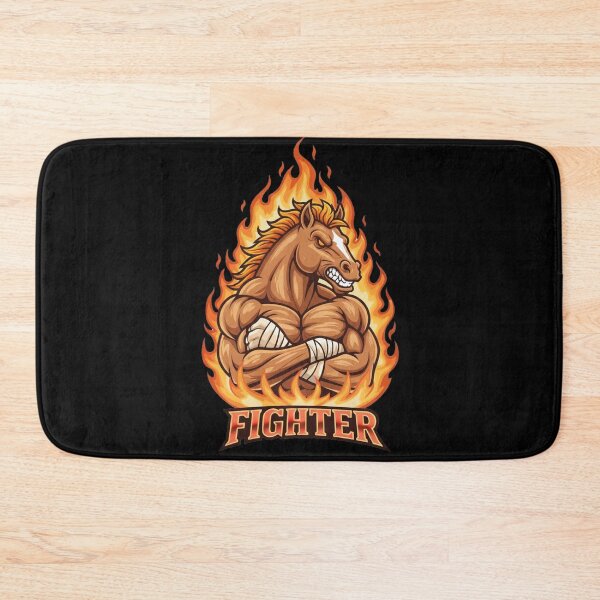 Item preview, Fiery Horse Fighter Mascot Gaming Design designed and sold by Omar-2D.