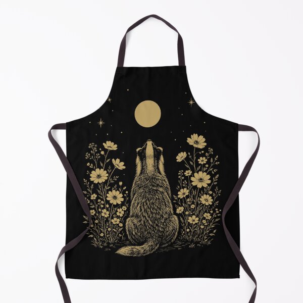 Item preview, Badger Moon Night Flower Minimalist Boho Lover designed and sold by DoodleTortle.