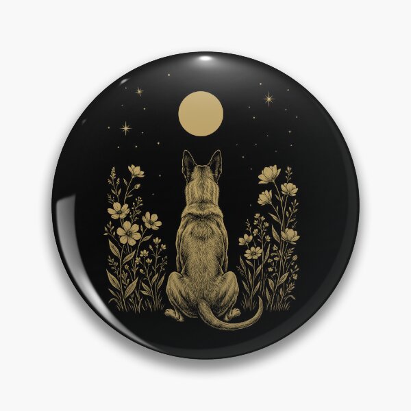 Item preview, Belgian Malinois Moon Night Flower Minimalist Boho Dog Lover designed and sold by DoodleTortle.